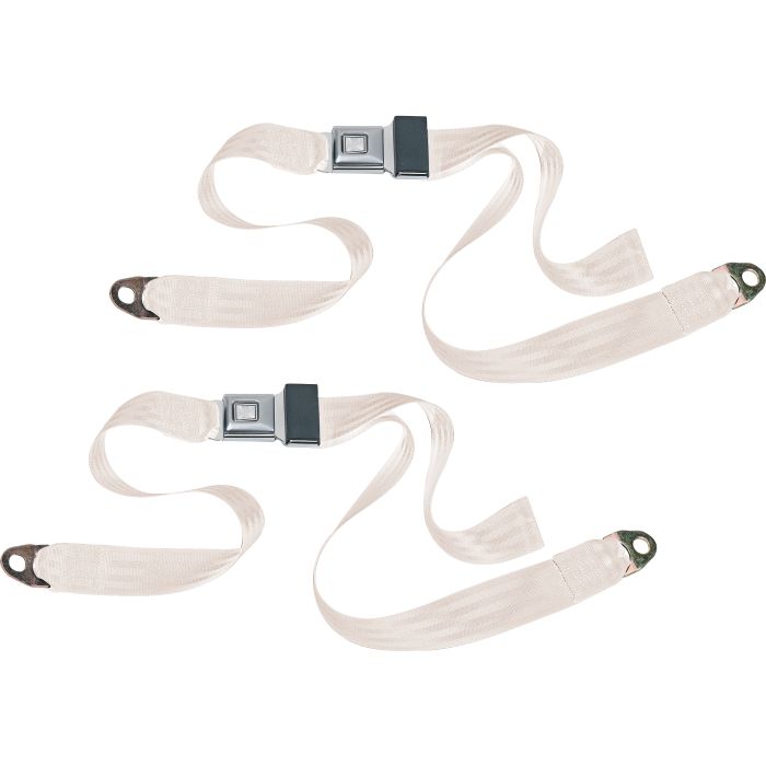 PUSH BUTTON 2PT LAP BELTS-IVORY