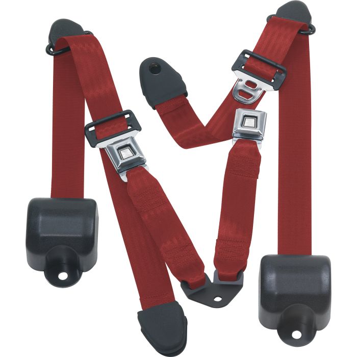 RR 3PT LAP BELTS 92-95 YJ-RED          Q