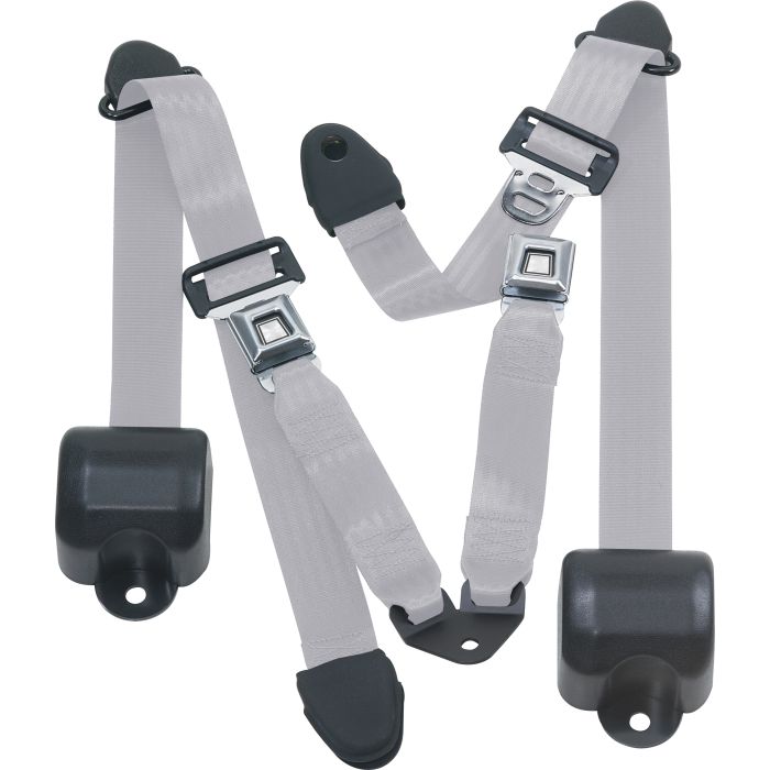 RR 3PT LAP BELTS 92-95 YJ-SILVER