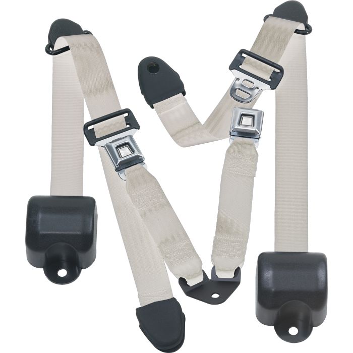 RR 3PT LAP BELTS 92-95 YJ-WHITE