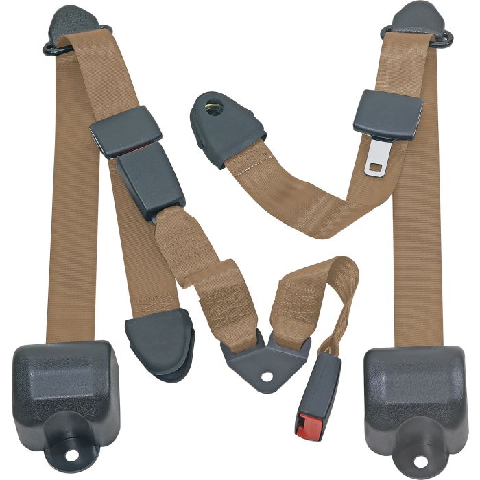 RR 3PT LAP BELTS 97-06 TJ-BROWN