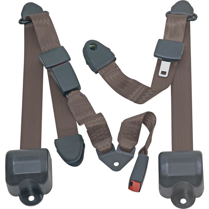 RR 3PT LAP BELTS 97-06 TJ-DARK BROWN