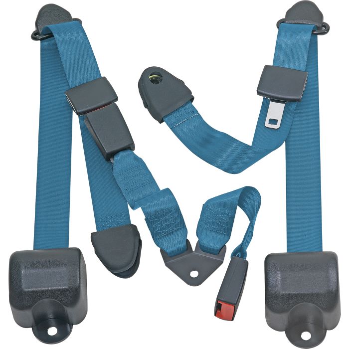 RR 3PT LAP BELTS 97-06 TJ-ELECTRIC BLUE