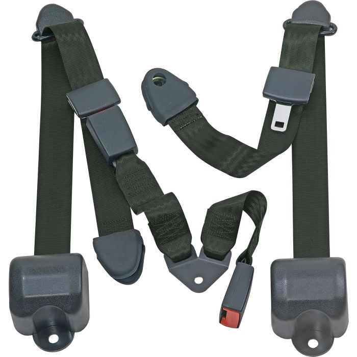 RR 3PT LAP BELTS 97-06 TJ-MILITARYGREEN