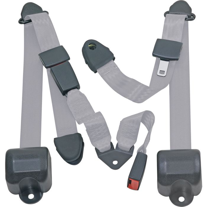 RR 3PT LAP BELTS 97-06 TJ-GRAY