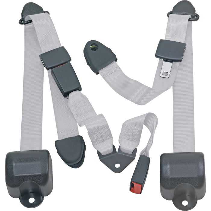 RR 3PT LAP BELTS 97-06 TJ-SILVER