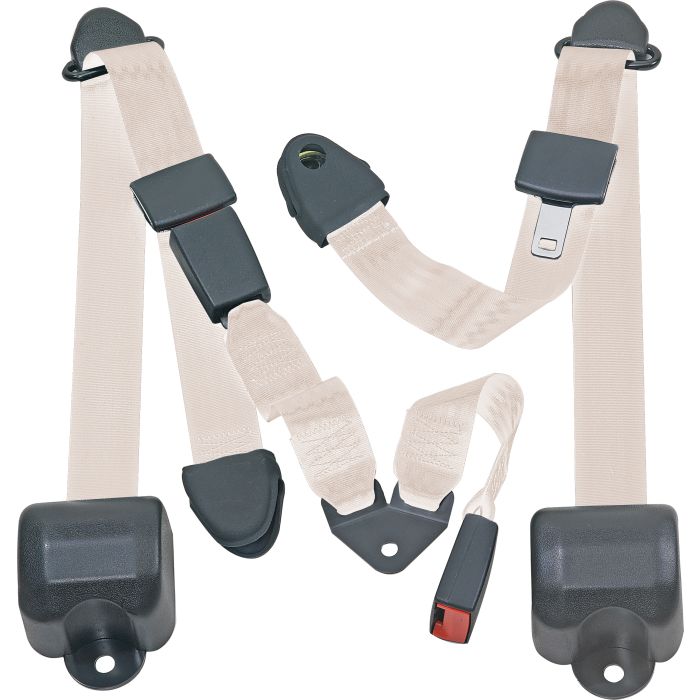 RR 3PT LAP BELTS 97-06 TJ-IVORY