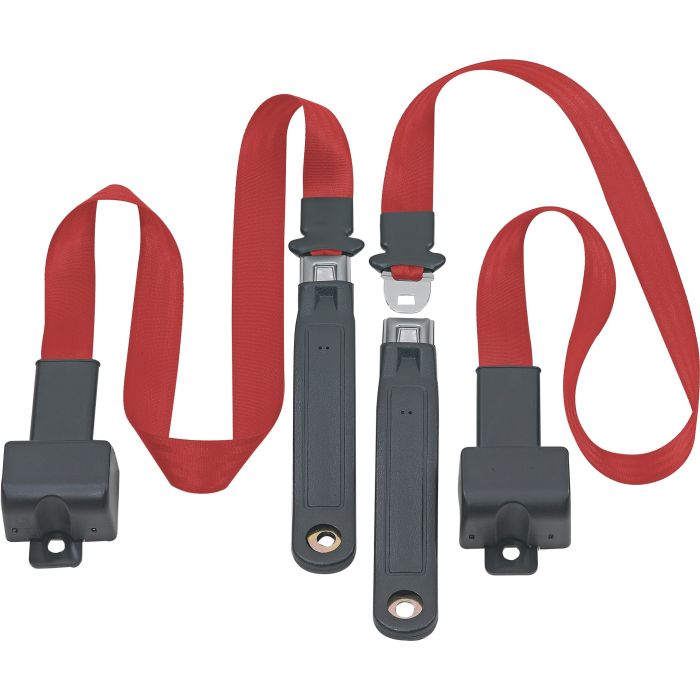 FR 2PT LAP BELTS 76-81 CJ-FLAME RED