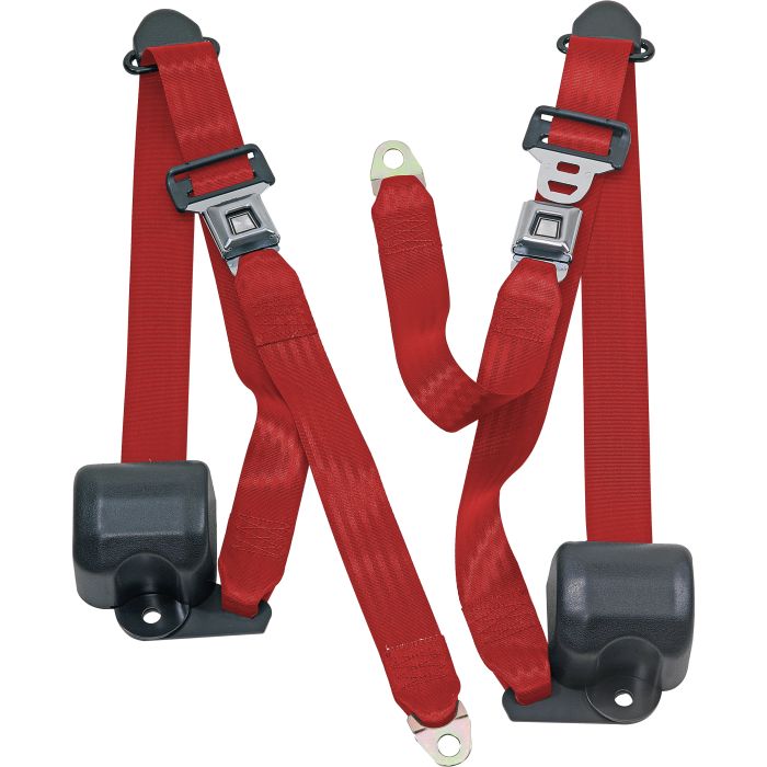 FR 3PT BELTS 92-95 YJ-RED
