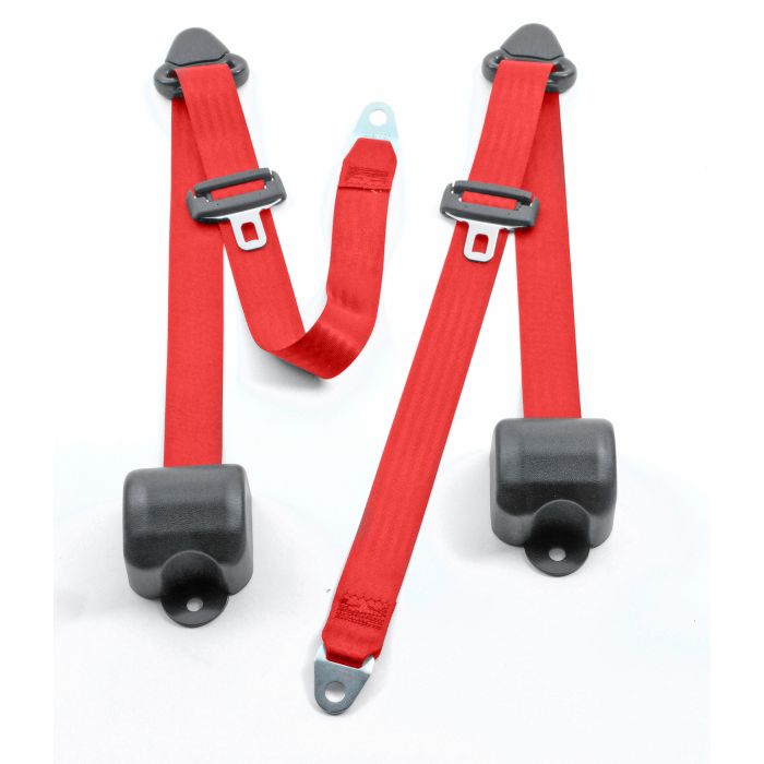 FR 3PT BELTS 97-06 TJ-FLAME RED