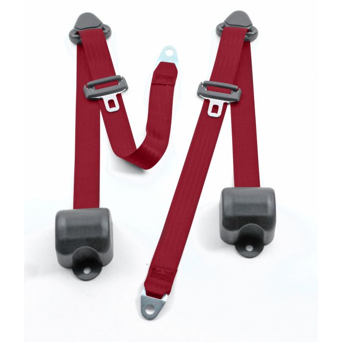FR 3PT BELTS 97-06 TJ-RED WINE