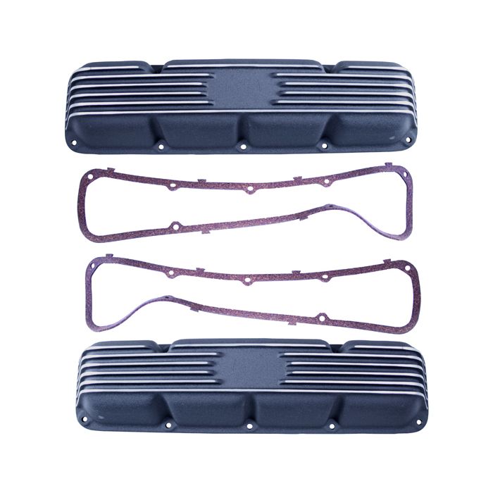 OMIX 17401.13 Aluminum Valve Cover Kit in Black for 66-91 Jeep CJ-5, CJ-7, CJ-8 Scrambler, Wrangler YJ & 74-86 Cherokee SJ with AMC V8, 304, 360, 390 & 401 Engine