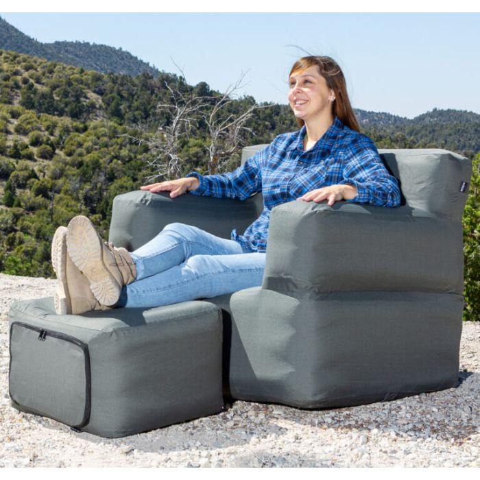 Airbedz Inflatable Air Chair with Ottoman
