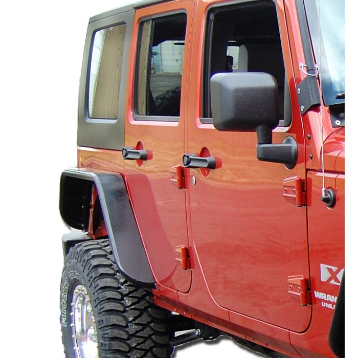 Warrior Products  Rear Tube Flares for 07-18 Jeep Wrangler Unlimited JK 4 Door