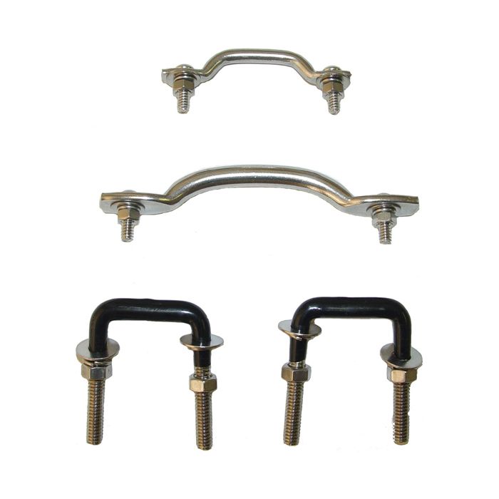 Rugged Ridge 11104.02 Windshield Tie-Down Kit in Stainless for 55-95 Jeep CJ & Wrangler YJ,