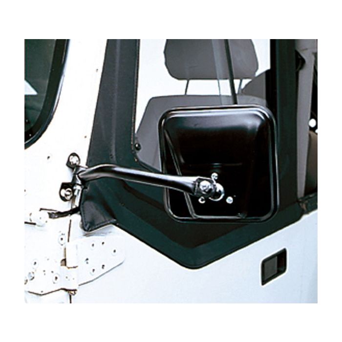 MIRRORS W/ARMS&BKTS 97+ TJ BLACK