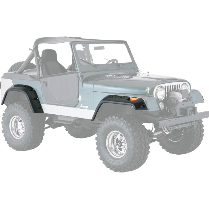 Quadratec  6" Pocket Style Fender Flares for 76-86 Jeep CJ-5 & CJ-7