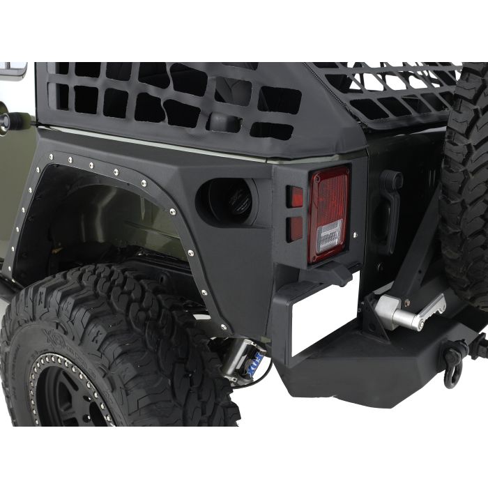 Smittybilt 76882 XRC Armor Rear Corner Guards for 07-18 Jeep Wrangler Unlimited JK 4 Door