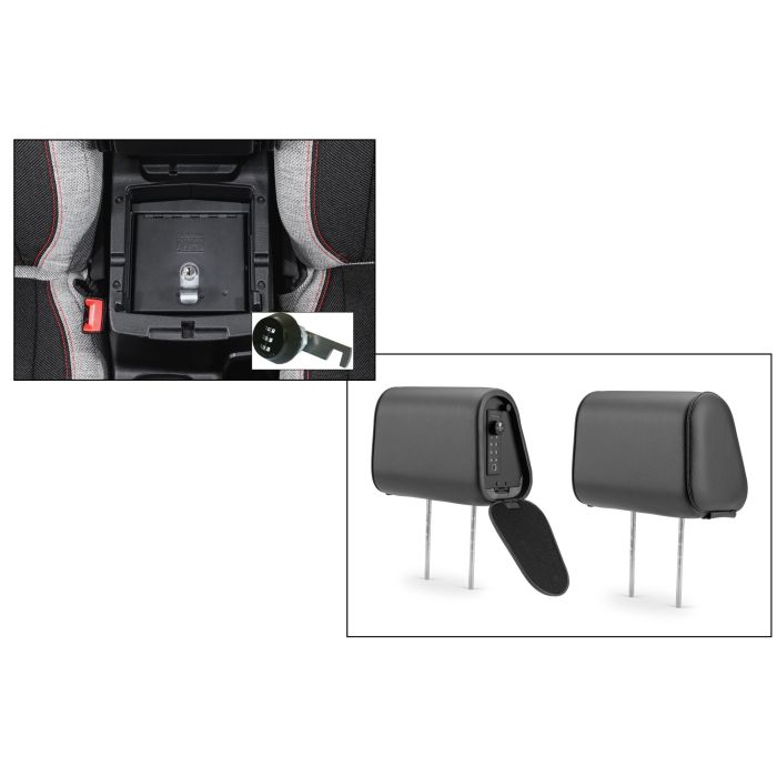 Tuffy  Security Console Insert with Headrest Safe for 18-24 Jeep Wrangler JL & Gladiator JT