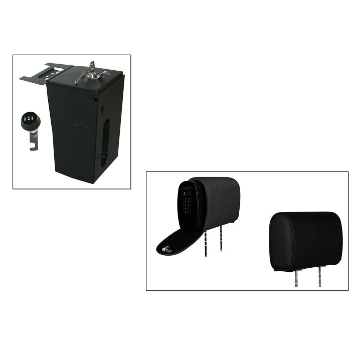 Tuffy Console Safe w/ Combo Lock w/Headrest safe Black Cloth for Jeep JK Wrangler