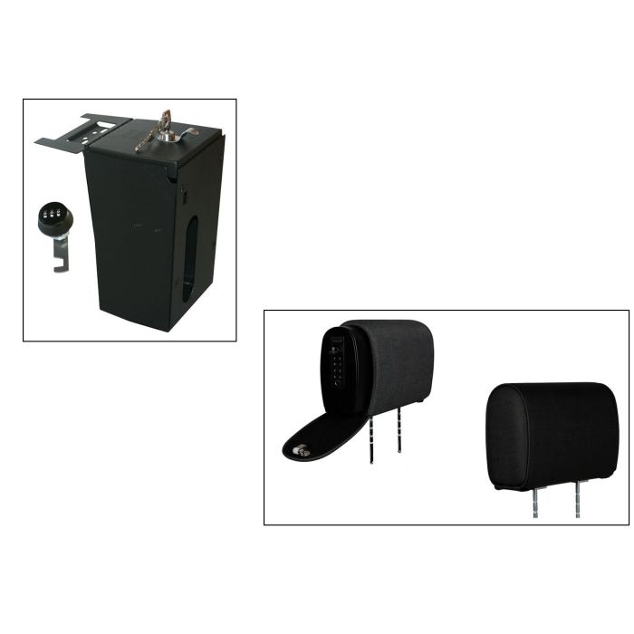 Tuffy Console Safe w/ Combo Lock w/Headrest safe Black Cloth for Jeep JK Wrangler