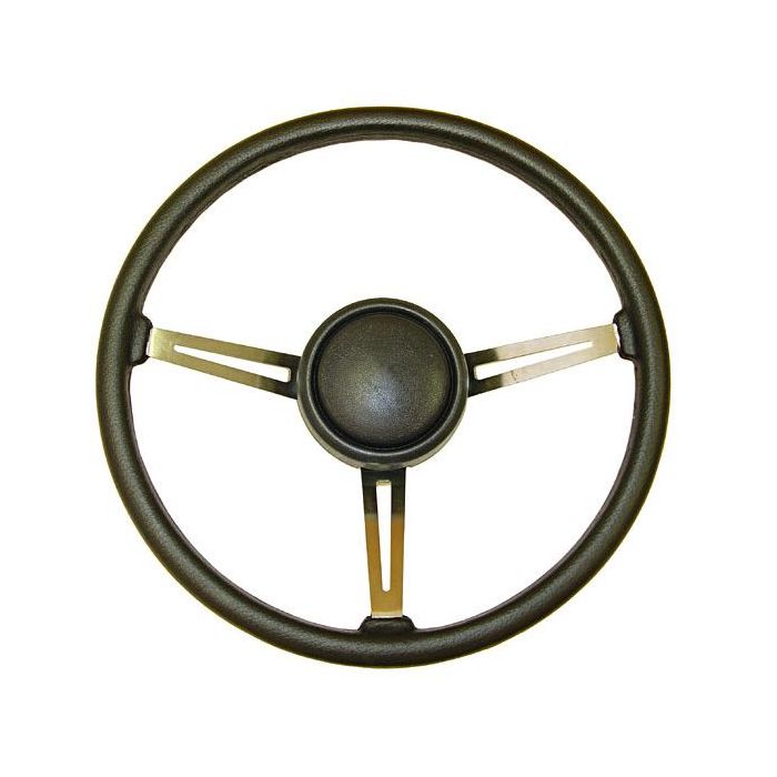 OMIX 18031.07 OE Vinyl Grip Steering Wheel Kit with Horn Button for 76-95 Jeep CJ & Wrangler YJ