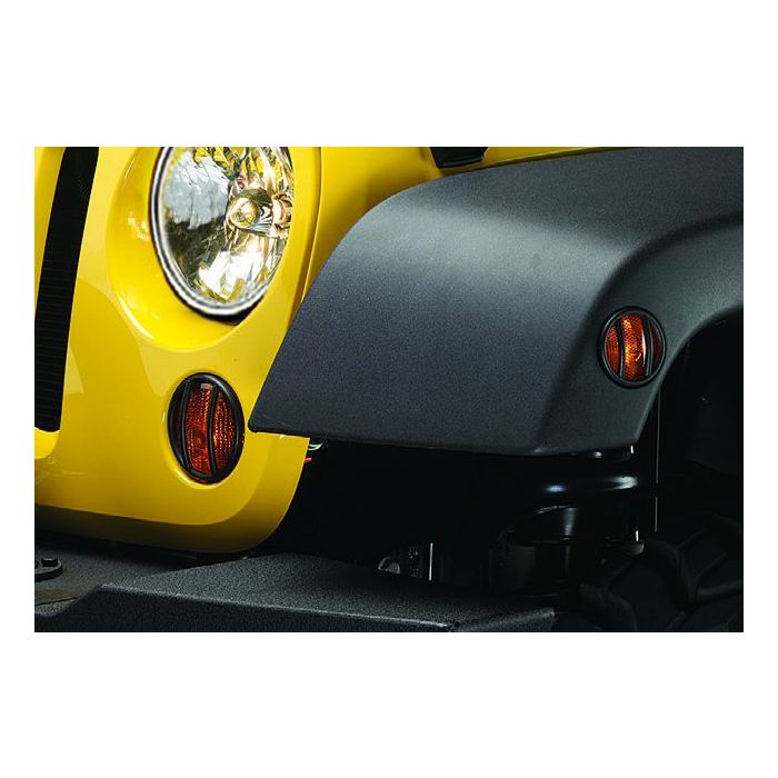 Rugged Ridge 11231.02 Front Side Marker & Parking Light Euro Guards for 07-18 Jeep Wrangler JK