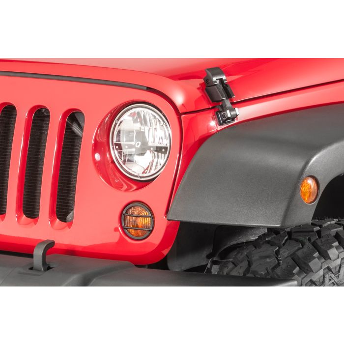 Kentrol  Stainless Steel Front Marker Light Covers for 07-18 Jeep Wrangler JK