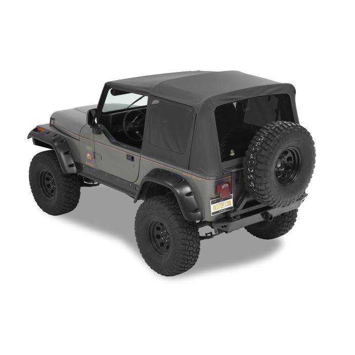 Bestop  Complete Soft Top and Hardware with Tinted Windows without Upper Doors for 87-95 Jeep Wrangler YJ