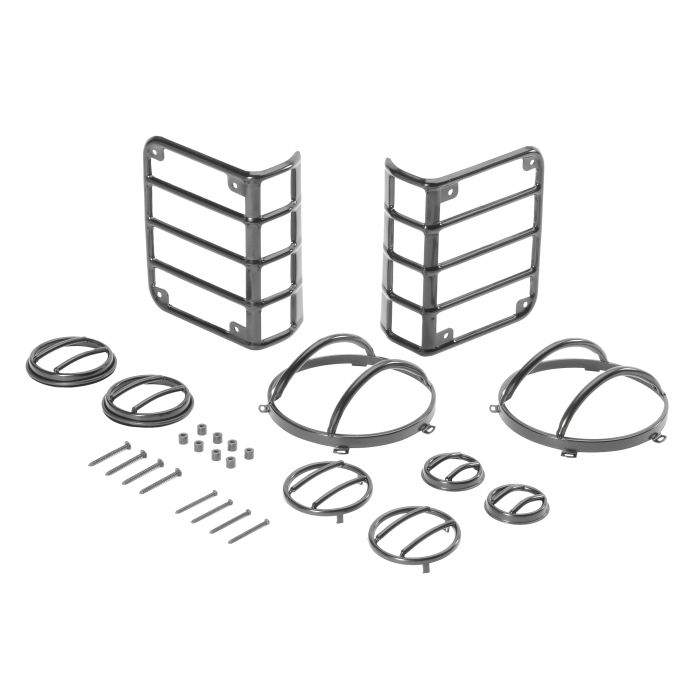 Rugged Ridge  10 Piece Euro Guard Light Kit for 07-18 Jeep Wrangler JK with Fog Lights