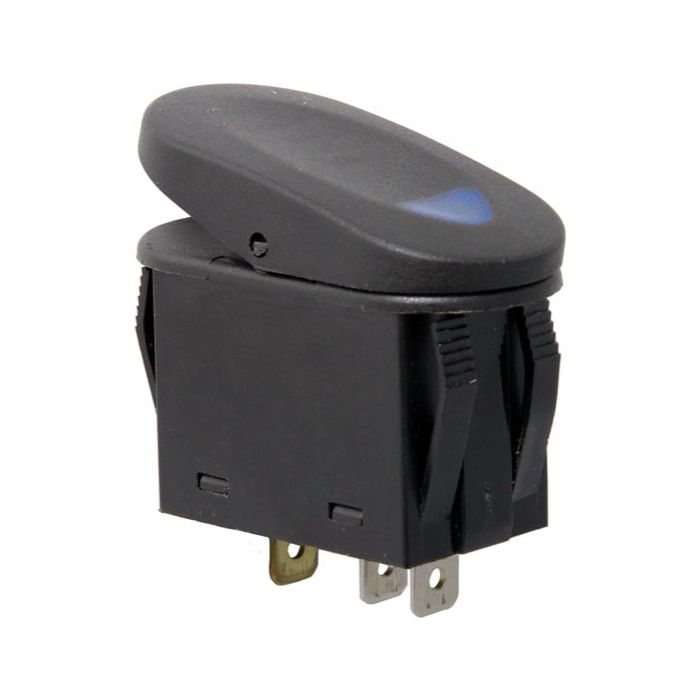 RR 2 POSITION ROCKER SWITCH BLK/BLUE