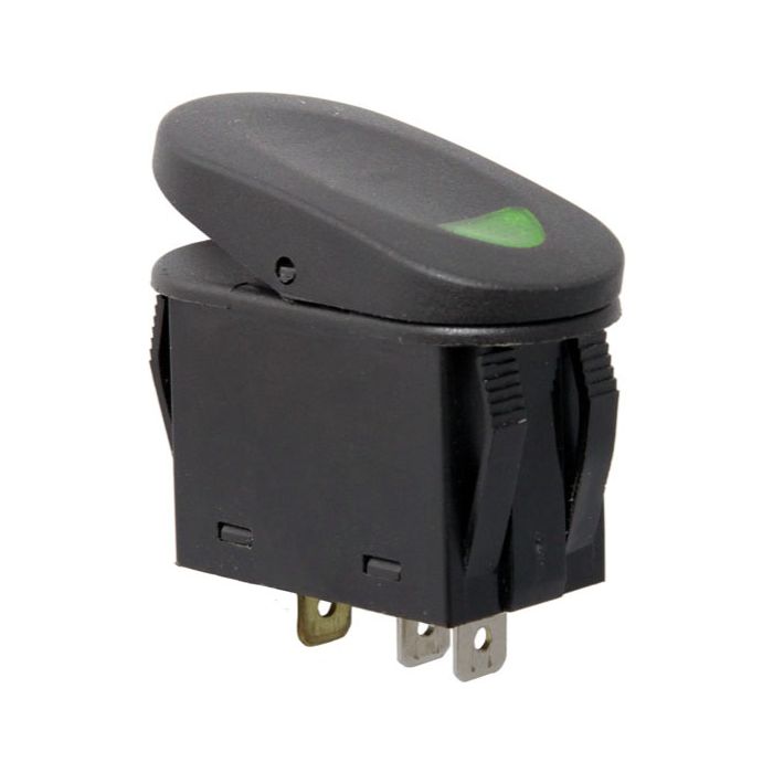 RR 2 POSITION ROCKER SWITCH BLK/GREEN