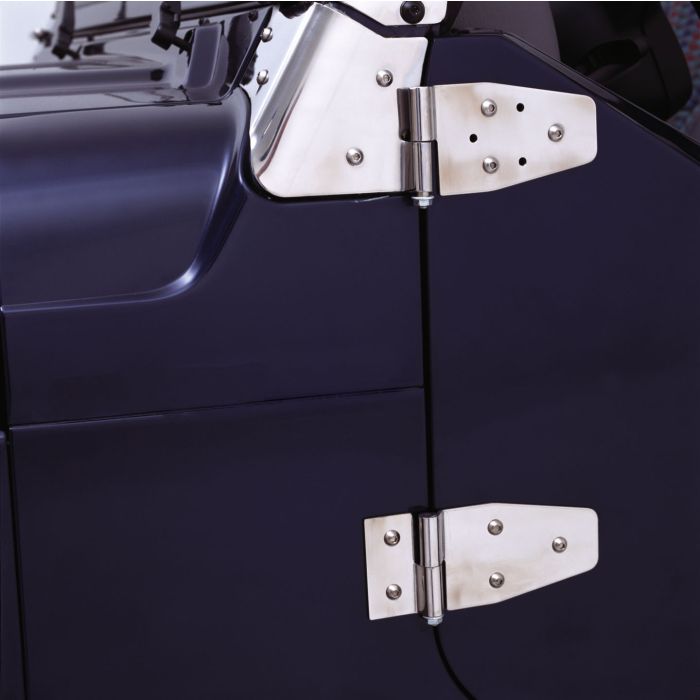 Rampage Products 7441 RMP Stainless Steel Door Hinge Set for 87-06 Jeep Wrangler YJ with Half Steel Doors, TJ & Unlimited