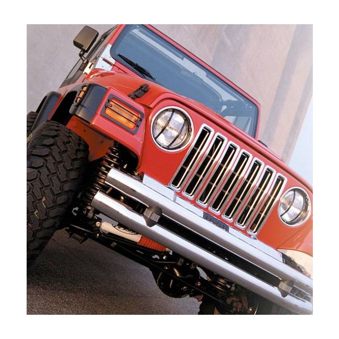 Rampage Products 7509 Chrome Grille Inserts for 87-95 Jeep Wrangler YJ