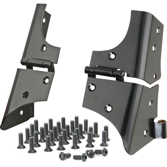 OMIX-ADA 11209.02 Windshield Hinge Set in Black for 97-06 Jeep Wrangler TJ
