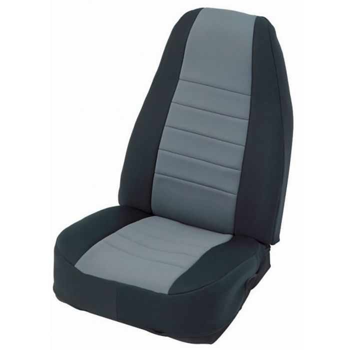 NEO SEAT COVERS-FRNT 76-90CJ/YJ-DRK GRY