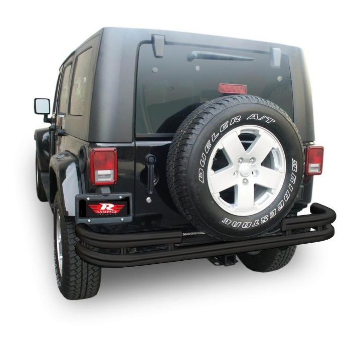 Rampage Products  Dual Tube Rear Bumper for 07-18 Jeep Wrangler JK