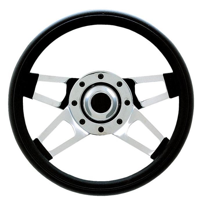 Grant Products 440 Challenger Series Steering Wheel in Black Cushion Grip with Chrome Spokes