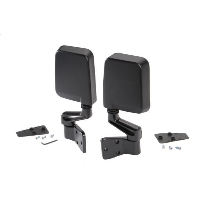 Smittybilt 7694 SMI Side Mirrors in Black For 87-06 Jeep Wrangler YJ & TJ for Factory Half Doors & 94-06