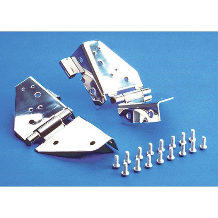 Smittybilt 7403 SMI Windshield Hinges in Stainless Steel for 76-95 Jeep CJ & Wrangler YJ