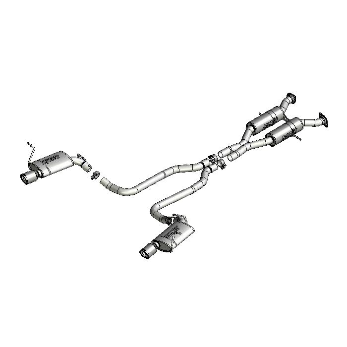 BORLA CAT BACK SYS DUALS 11-18 WK2 5.7L