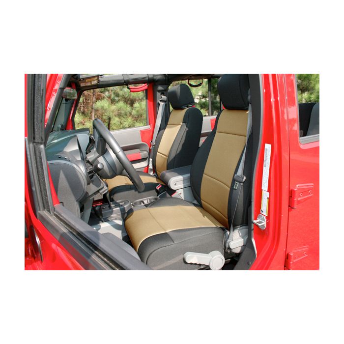 NEO SEAT COVERS FR 11-UP JK BLK/TAN