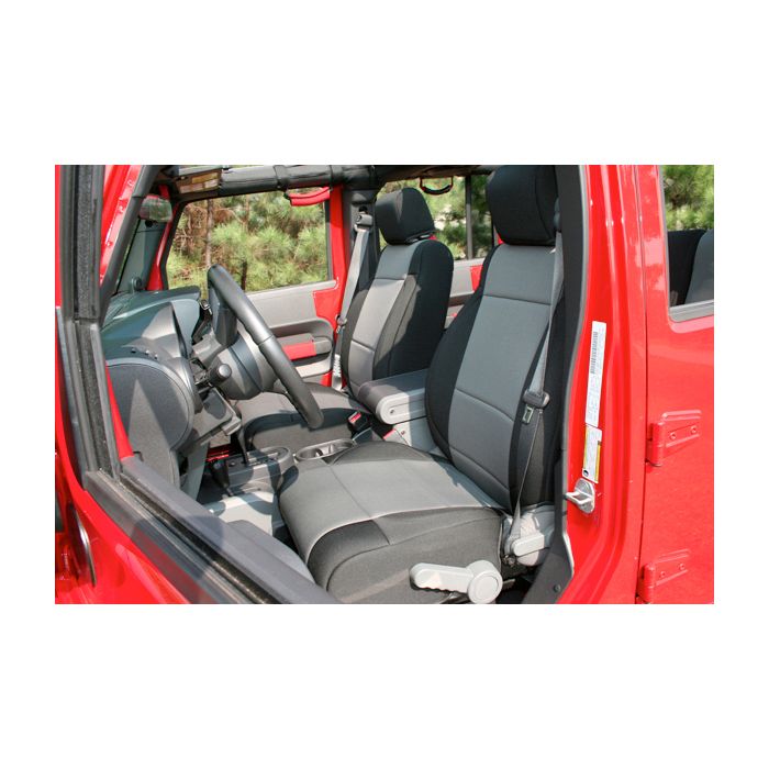 NEO SEAT COVERS FR 11-UP JK BLK/GRAY