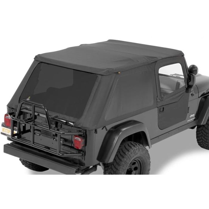 Bestop  Trektop NX Soft Top  with 2 Piece Soft Doors in Black Diamond for 04-06 Jeep Wrangler Unlimited