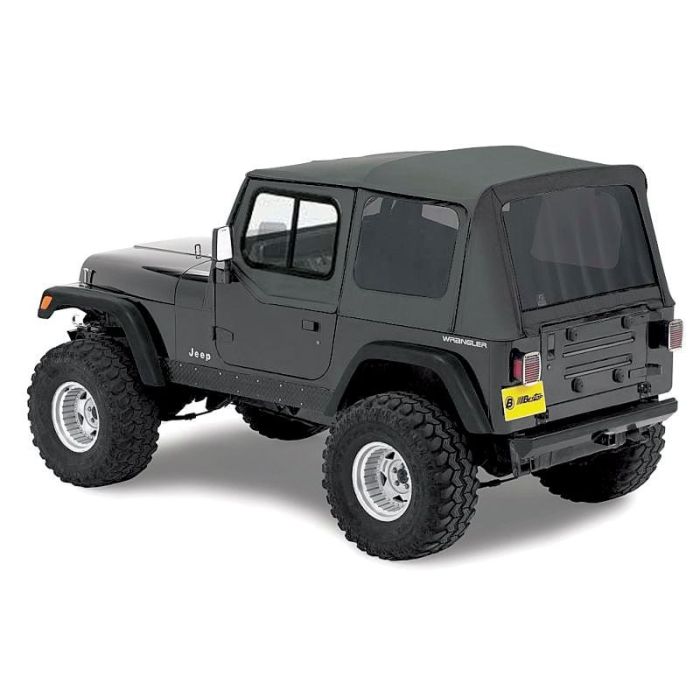 Bestop  Complete Soft Top and Hardware with Upper Door Sliders and Tinted Windows for 87-95 Jeep Wrangler YJ