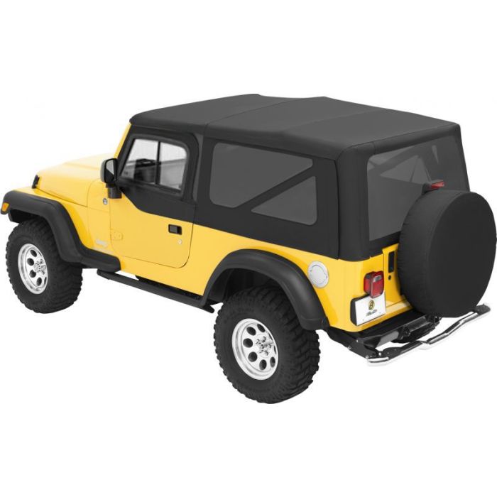 Bestop  Supertop NX Soft Top with Upper Door Sliders and Tinted Windows In Black Diamond for 04-06 Jeep Wrangler Unlimited TJ