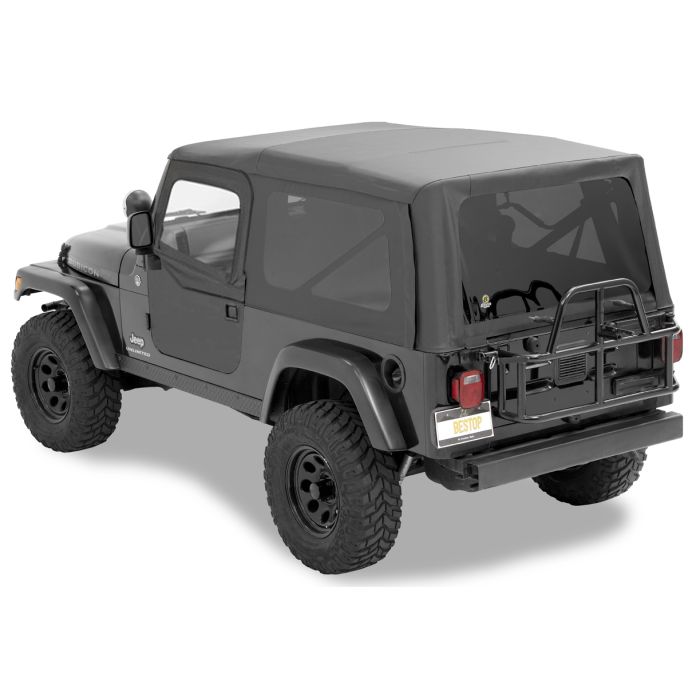 Bestop  Supertop NX Soft Top with 2 Piece Soft Doors and Tinted Windows In Black Diamond for 04-06 Jeep Wrangler Unlimited TJ