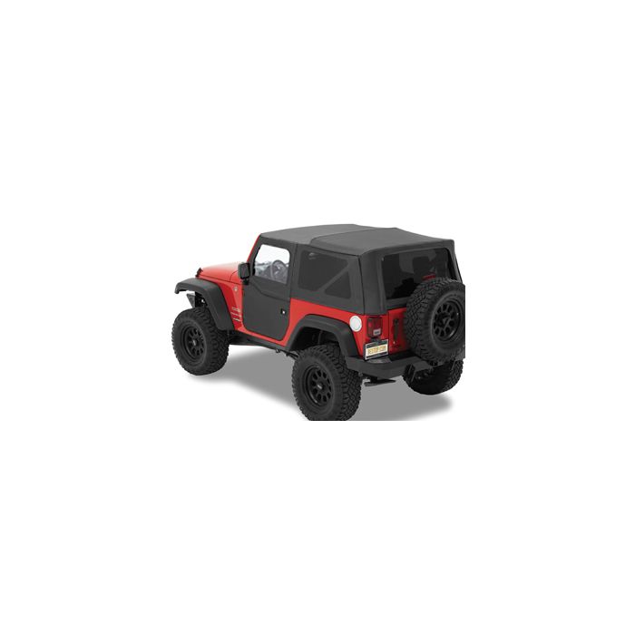 SUPERTOP NX 07+ JK 2DR W/2 PC DOORS BLK DIAM   KIT