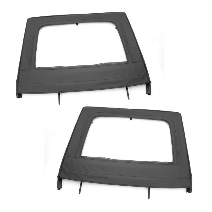 Rugged Ridge 13712.15 Rear Soft Upper Doors in Black for 07-18 Jeep Wrangler JK with Rugged Ridge Half Doors