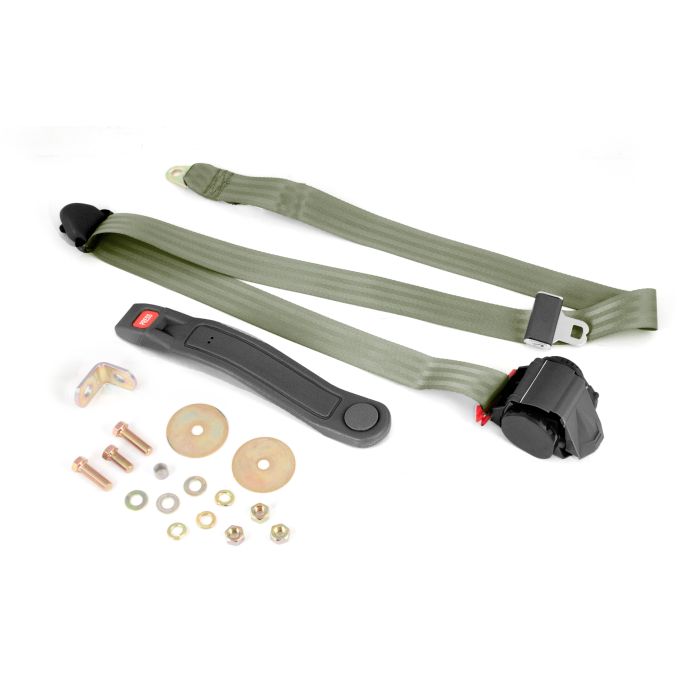 3 POINT RETRACTABLE LAP BELT UNIV OLIVE